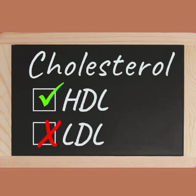 Cholesterol written on a chalk board