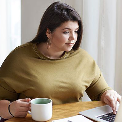 Woman working from home Woman working from home
