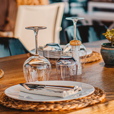 Table at a restaurant