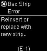 Accu-Chek Aviva Connect E1 error screen