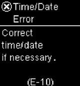 Accu-Chek Aviva Connect E10 error screen