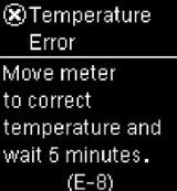 Accu-Chek Aviva Connect E8 error screen