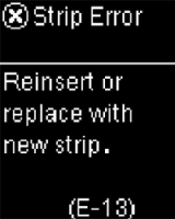 Accu-Chek Guide Error Screen Messages