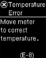 Accu-Chek Guide Error Screen Messages