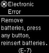Accu-Chek Aviva Connect E7 error screen