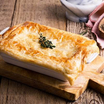 lighter chicken pie, holidays