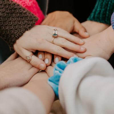 Group of women supporting each other