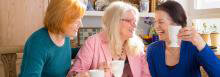 Three women having tea