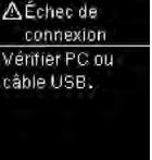 Échec de connexion