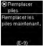Remplacer les piles (E-9)