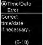 Time/Date Error (E-10)