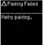 Pairing Failed