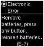 Electronic Error (E-7)