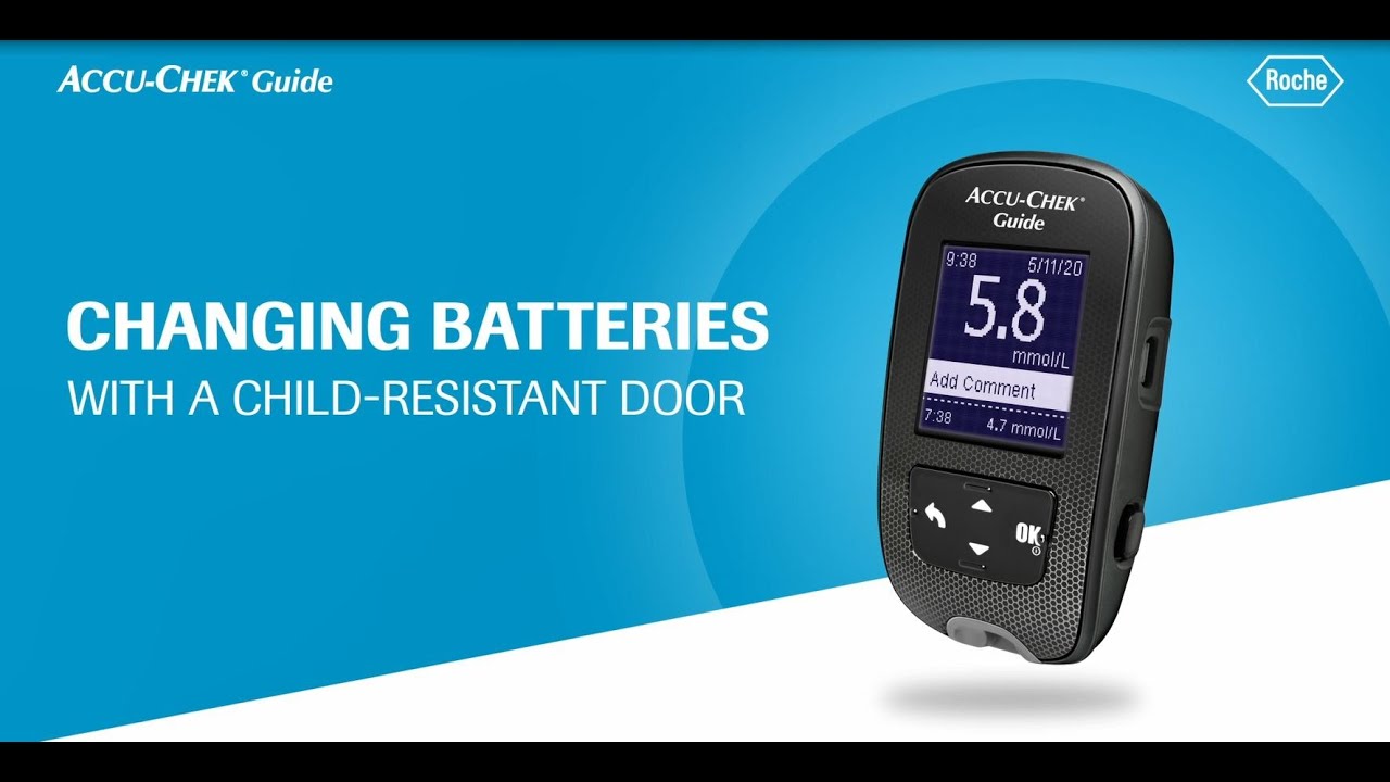 Accu-Chek Guide: Changing The Batteries with a Child-Resistant Battery Door